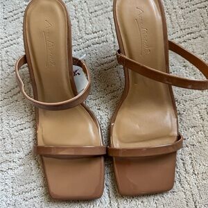 Anne Michelle Brown Strappy Heels